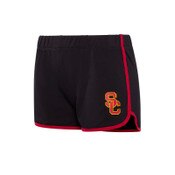 USC Trojans Women's Hype and Vice Black SC Interlock Old School Mini Shorts